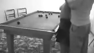 Hidden cam. XXX hardcore porn in billiard room