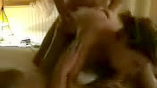 Slutty brunette slut acquires naughty with 2 fuckers