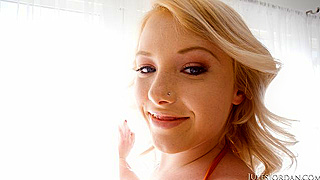 Freckled Teen Moans As Thick Cock Stretches Her Tight Pink Pussy, Gagging & Squirting Hard