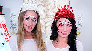 Naughty Stepsisters Turn Christmas Cheer into a Steamy Swap Fest for Their Horny Stepdads