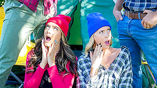 Freezing Camping Trip Turns Hot When Stepdads and Stepdaughters Swap Sleeping Bags and Get Filthy