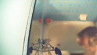 Caught my milf wifey on hidden webcam in the bath
