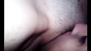 Eating my wife's soaked trimmed vagina and fucking her missionary style
