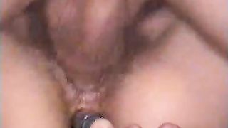 Brutal missionary style drilling my wife's girlfriend's constricted juicy twat