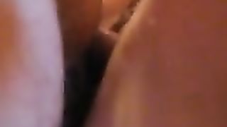 Closeup sex movie scene in which I fuck bushy cum-hole of my white women