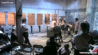 Hot bitch wife getting tortured by group of immoral chaps