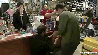 Exhibitionist wife getting drilled in public