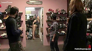 Beautiful blond drilled in public by her dominant-bitch spouse