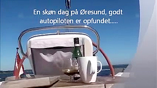 My concupiscent white wife sucks my dick on a boat and enjoys it from behind