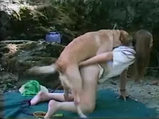 Horny Goldenhaired Legal Age Teenager Got Fucked By A Dog Outdoors