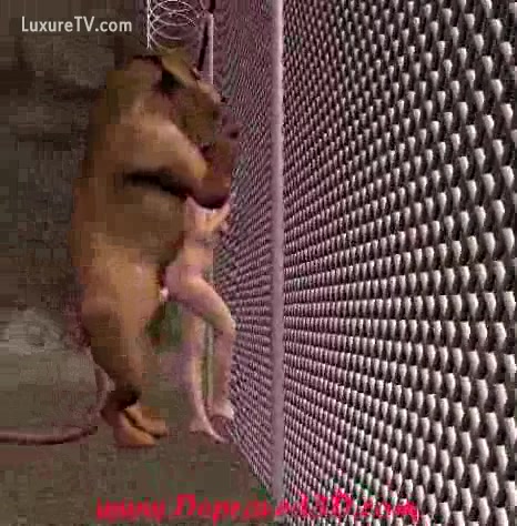 Horny lion fucks a slut in his cage - XXX FemeFun