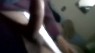Lovely dark brown with cute smile gives oral-sex to her stud