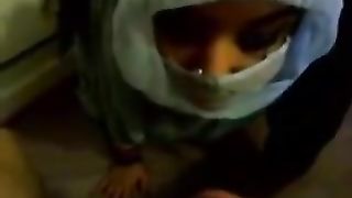 Spoiled sweetheart in Hijab acquires fat butt facial spunk fountain