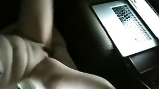 I caught my bulky large breasted wifey masturbating on web camera