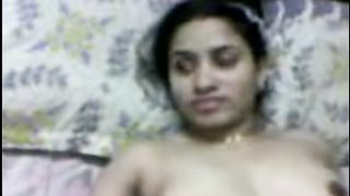 Hot juvenile Indian girl submissively shows her privates