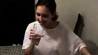 Naughty girlfriend tugjob engulf and drinking goo pov dilettante porn