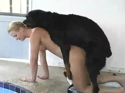 Blonde Woman Tempts Her Dog For A Fuck XXX FemeFun