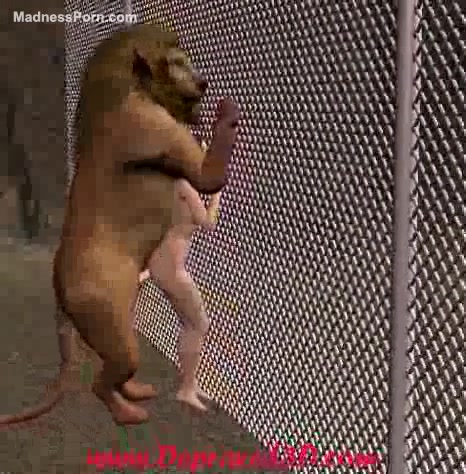 Women Sex With Lion - Running hawt girl receives raped by a fuck-hungry lion - XXX FemeFun