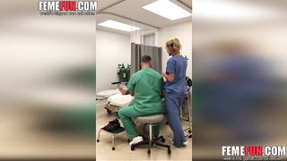 Nurse Masturbates While Bitch Is Operated On.