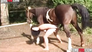 Girl gets fucked by juicy horse dick Xxx Beastiality Sucking Juicy Cock Of My Horse Xxx Femefun