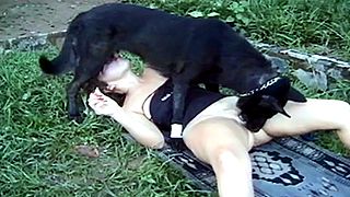 Amateur dog receives XXX blowjob by zoo girl and fucks her outdoors - XXX  FemeFun