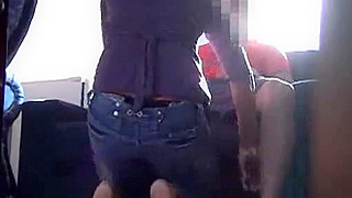 Sex with girlfriend on hidden camera giving oral pleasure and doggy style screw