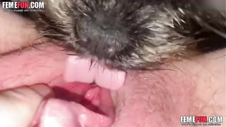 My from pussy cum licking her A Night
