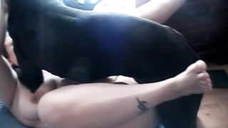 Cheating wife meets up with lover and fucked his dog in back of van