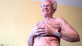 Tatted-Up Granny Spreads Her Juicy Clit & Demands You Worship It