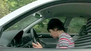 Stranded Brunette, Frustrated And Fuming, Gets Saved By Helpful Young Hero