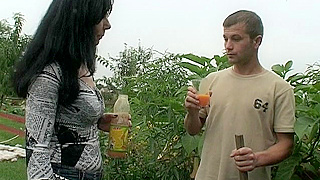 Mature Milf Seduces And Fucks Horny Young Gardener Vigorously