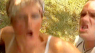 Granny's Juicy Ass Gets Pounded Hard, Outdoors With A Hung Stud
