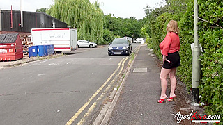 Blonde Mature Fuckfest - Hot British Slut Rides Two Hard Dicks Wildly