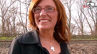 Bootylicious German Housewife Picked Up for Wild Street Sex Casting