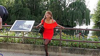 This Hot Babe in Red Lingerie Ride Her Husband's Hard Cock