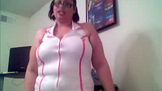 Busty Babe Gets Naughty on Web Cam, Fingering Herself to Orgasm