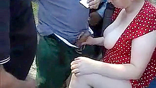 Lucky Guy Finds Hot Blonde Wife and Fucks Her Hard in the Woods