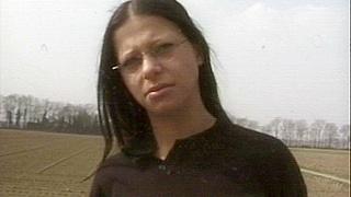 Slutty Brunette Cowgirl in Glasses Fucks Her Wet Pink Pussy with a Huge Toy