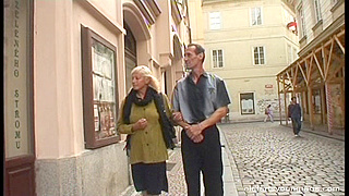 Aroused Amateur Granny and Cute Teen Seductively Pleasing Older Guy