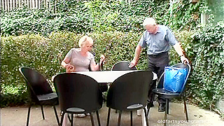 Voluptuous Cutie Joins Horny Senior Citizens for a Wild Picnic Threesome