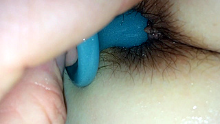 Nasty Wife with Anal Plug Hardcore Masturbates and Moans Loudly