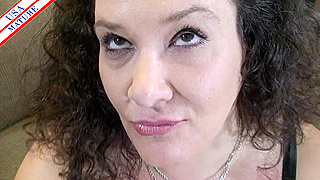 Horny Curly-Haired Mature Slut Finally Sucks a Massive Black Cock Dry