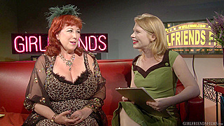 Mature Lesbians Sucking and Fucking in a Wild Talk Show Threesome