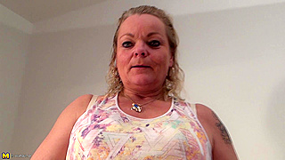 Chubby Granny Eva's Wild Hard Masturbation Session Caught on Camera
