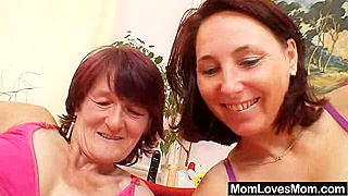 Busty Mature Lesbian Granny Licking And Fingering Younger Lover's Wet Pussy