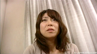 Japanese Chick with a Nice Ass Drops to Give Head and Rides Cock Wildly