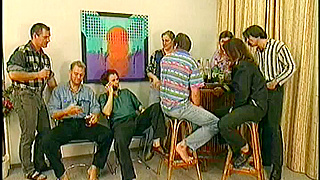 Alluring Mature Babes Passionately Sucking Multiple Massive Dicks in Amateur Shoot