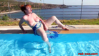Busty Mature Redhead Fucking Hard and Masturbating Wildly on Camera