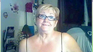 Lucky Guy Watches Busty Grandma Play with Her Tits and Finger Her Pussy