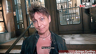 Fuck-hungry German Chubby Mom Gets Fucked Hard on a Public Gonzo Date